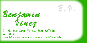 benjamin vincz business card